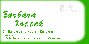 barbara kottek business card